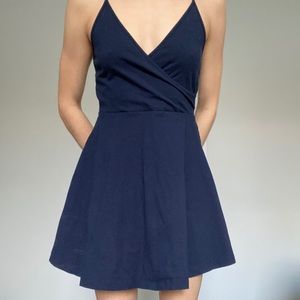 Navy Blue Mini Dress